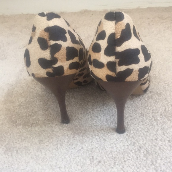 Bcbg leopard open toe pumps 3inch heel - Picture 3 of 5